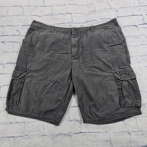 Harley-Davidson Cargo Shorts Mens 44 Gray Cotton Biker Utility Rugged Moto Gear